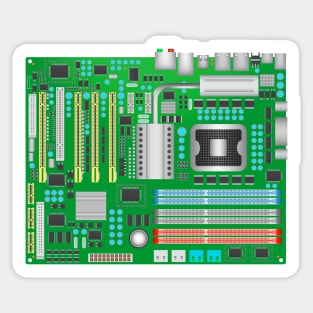 Classic Computer Mainboard for Geeks Sticker